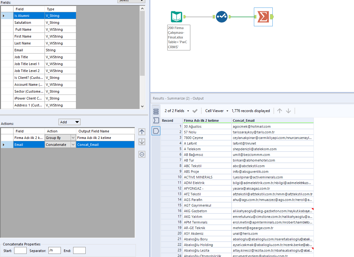 Solved Can you specify line breaks with concatenated data