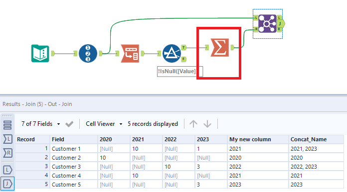 Solved How do I get the column header for the first cell