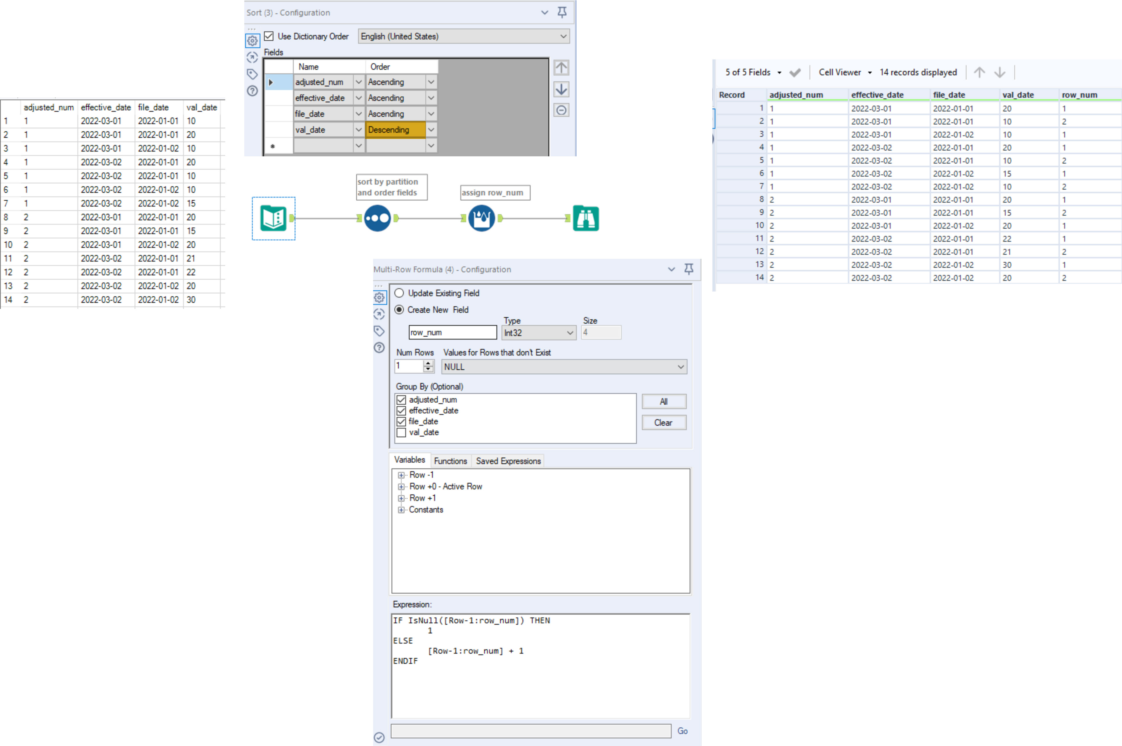 Solved Partition and Order BY Alteryx Community