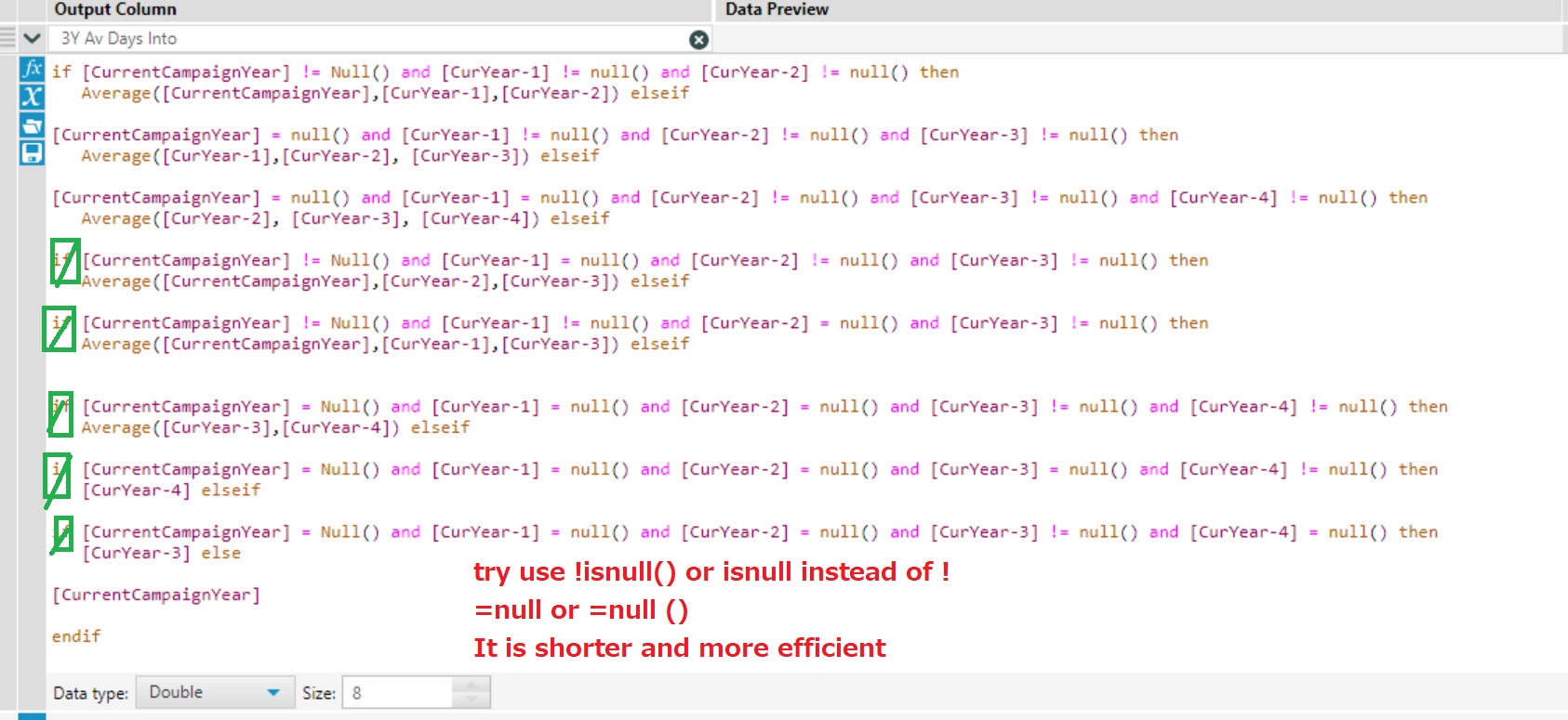 Solved Malformed IF statement BUT the colors are fine! Alteryx