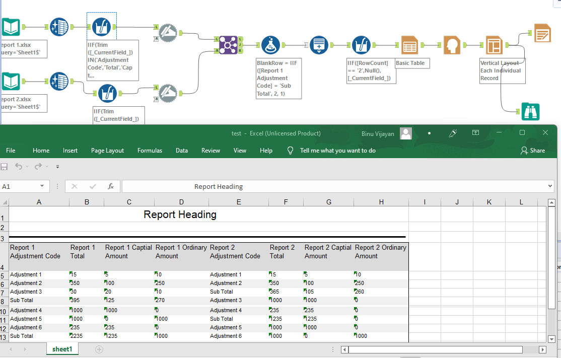 Combine 2 Reports into 1 Report to Contain All dat... Alteryx Community