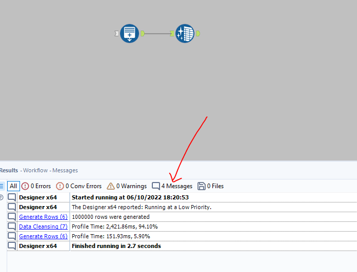 Solved Recording performance profiling information Alteryx Community