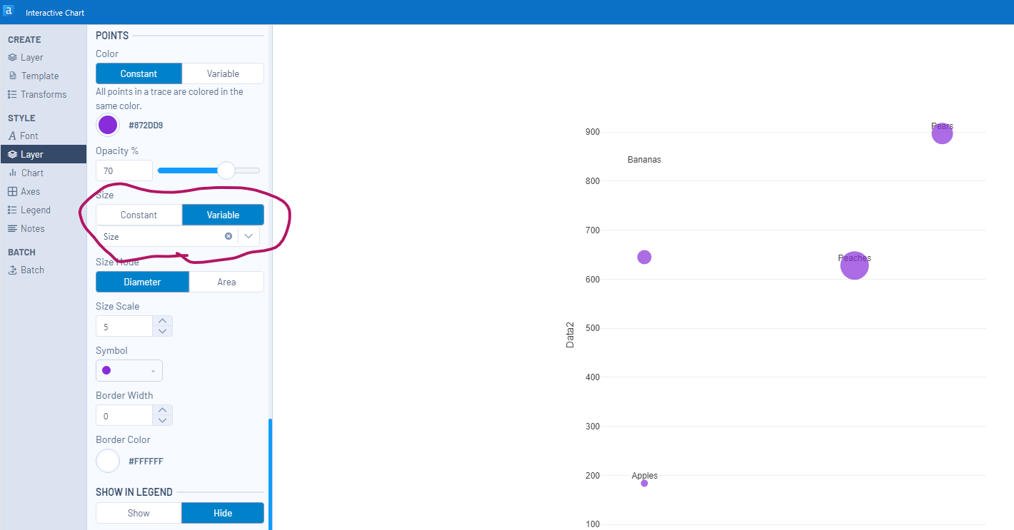 Solved: Scatter/Bubble Charts WITH data labels? - Alteryx Community