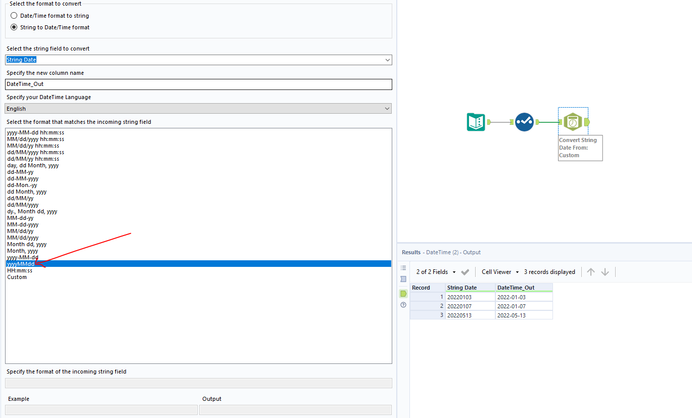 Solved null value when converting v_string to date type Alteryx