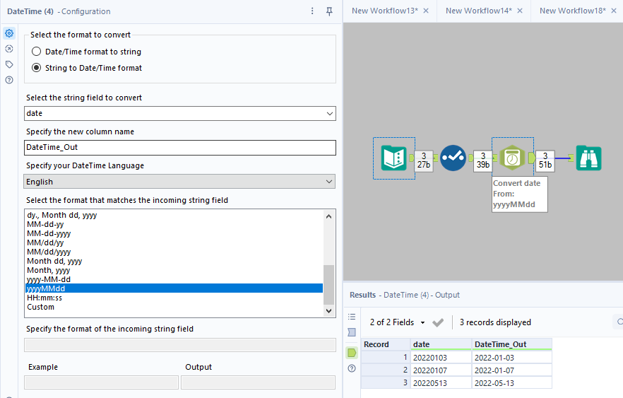 Solved null value when converting v_string to date type Alteryx