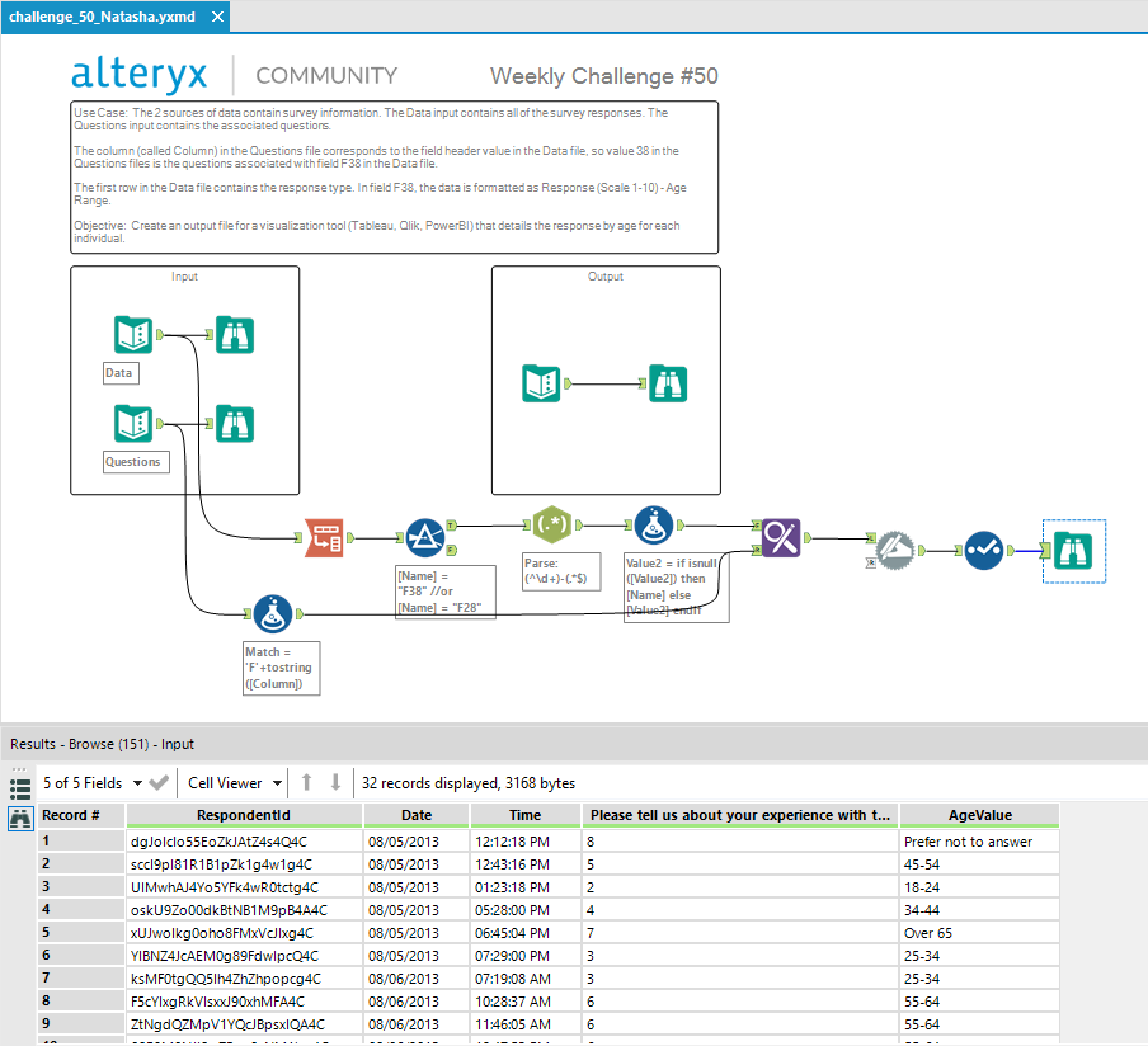Challenge #50: Preparing Survey Data - Alteryx Community