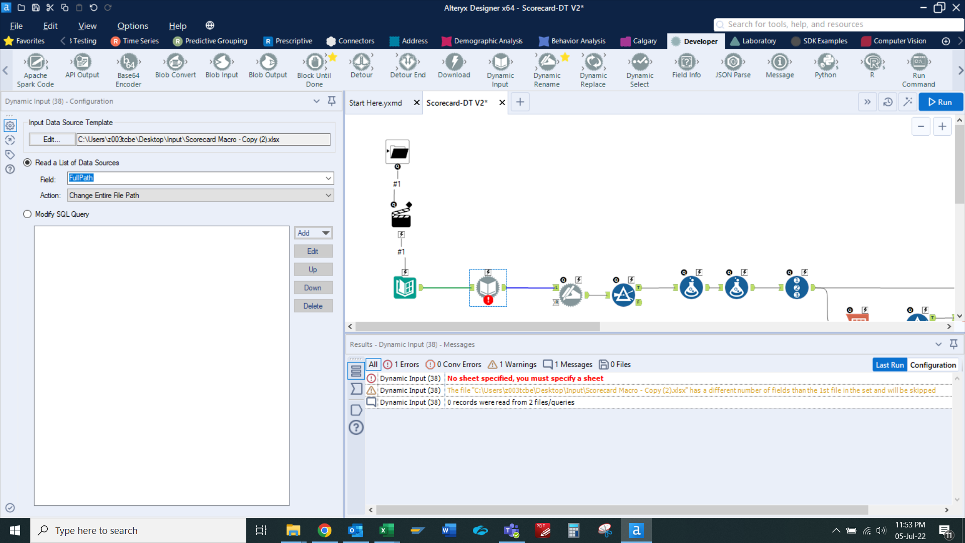 Solved Error In Dynamic Input Alteryx Community 1379