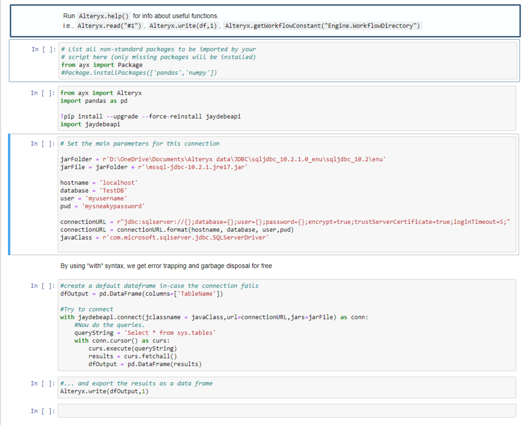 JDBC Connections in Alteryx Alteryx Community