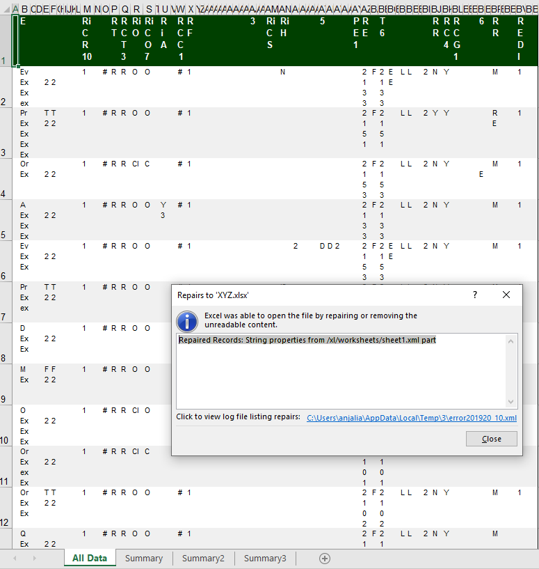 Result excel- Using Table & Layout.png