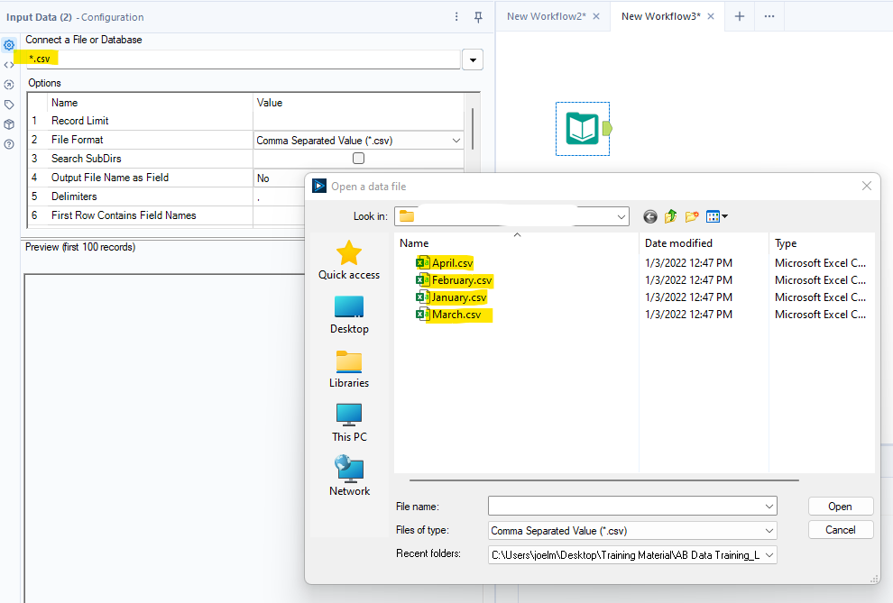 Solved Process Multiple Files Through Workflow Alteryx Community 3231