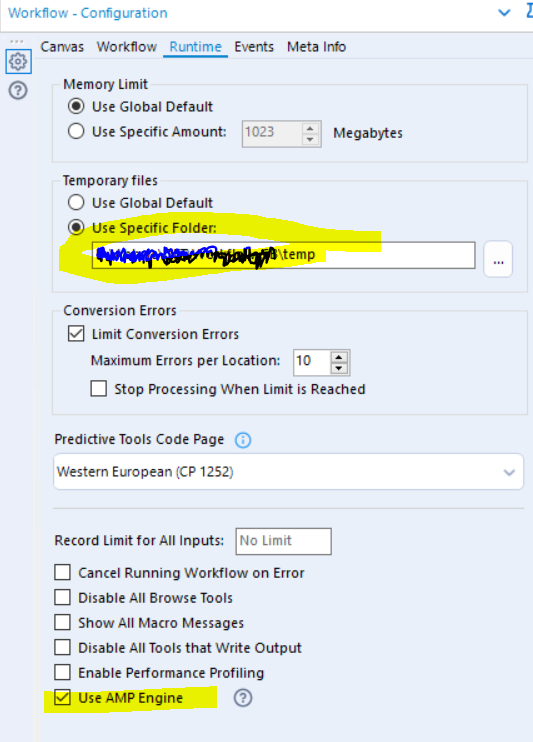 AMP Engine and Temp File Alteryx Community