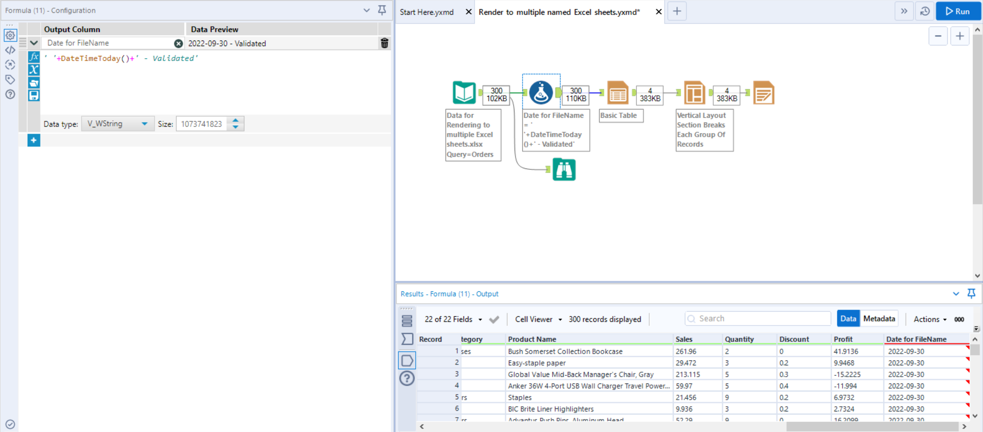 How to Render to Multiple Named Excel Sheets Alteryx Community