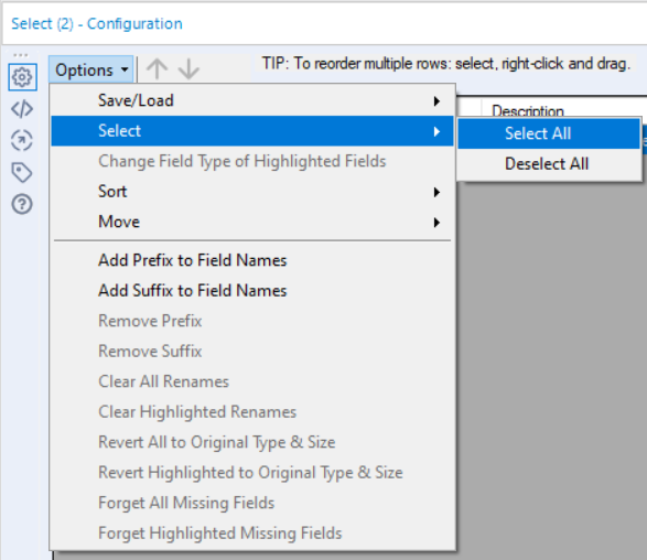 2. Changed Field Descript