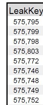 leak key output in report (would like to remove commas)