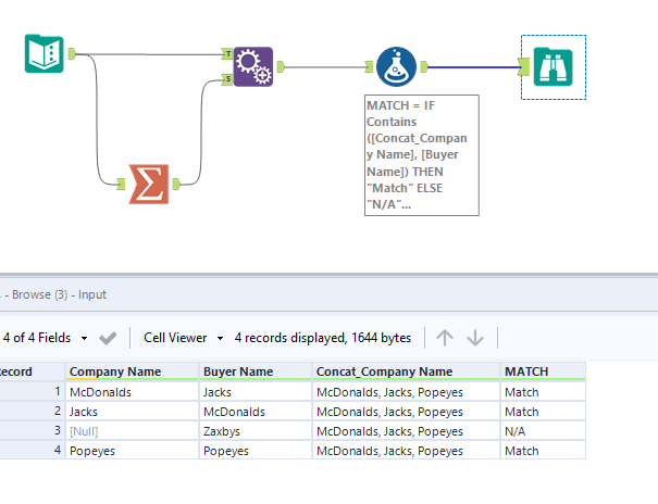 Solved: Using contains formula to look through entire colu... - Alteryx ...