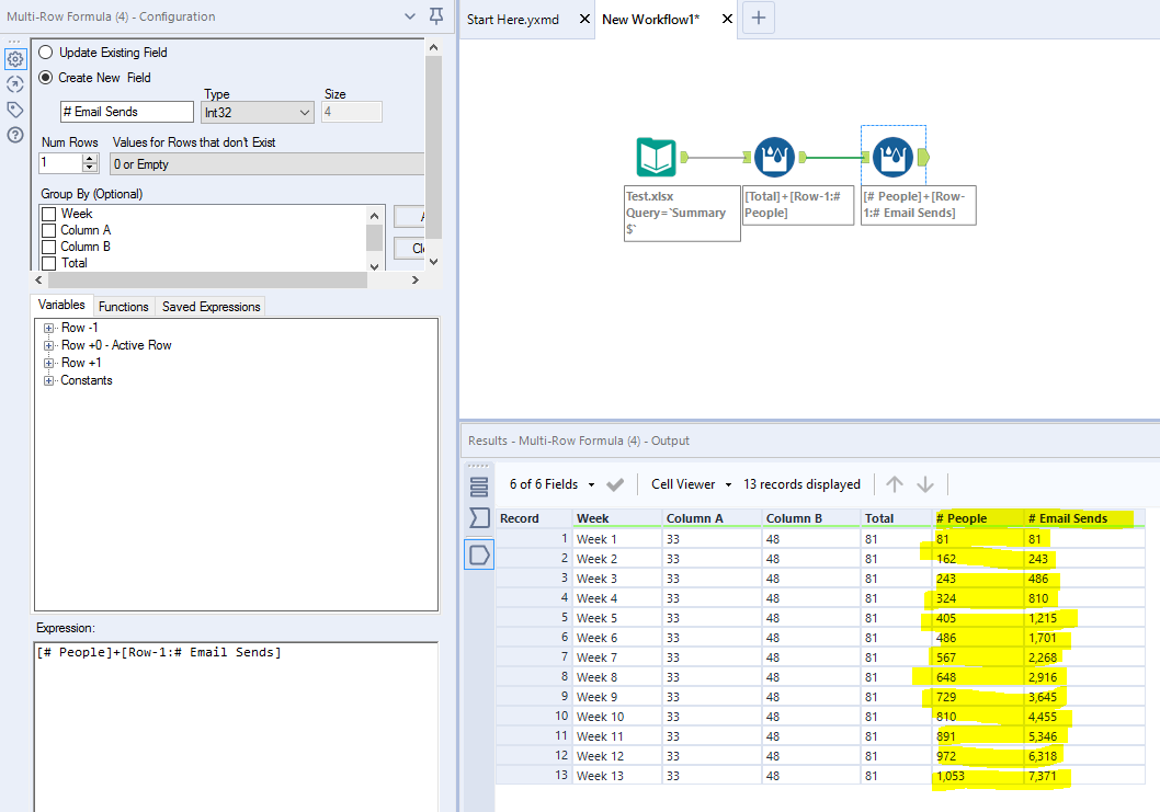 Solved: Calculate Compounding Amount of People/ Email Send... - Alteryx ...