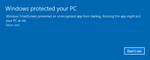 Windows SmartScreen prevented an unrecognized app