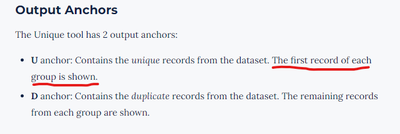 Solved Keep first row of each duplicate row Alteryx Community