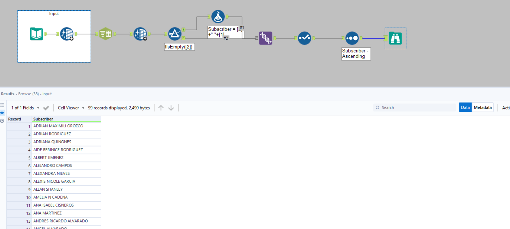 Challenge 348 Reorder a List of Names Alteryx Community