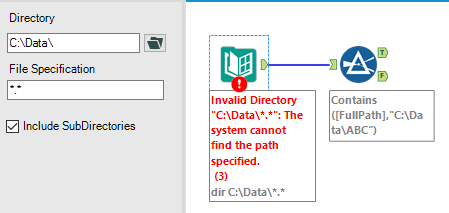 Ignore the error; I don't have a C:\Data\ folder.