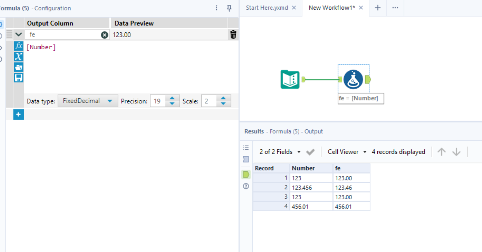 All the value in two decimals Alteryx Community