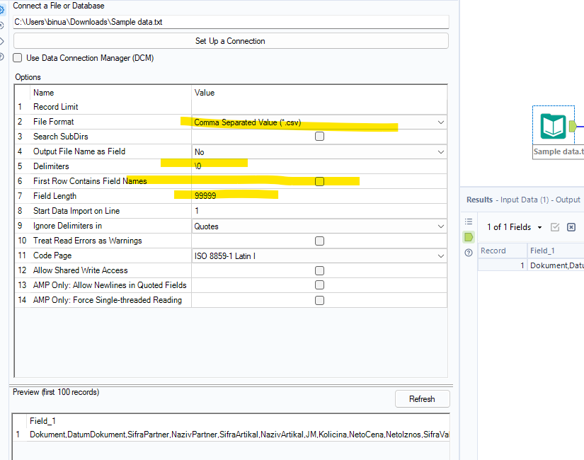 How To Import Huge Txt File With Comma Delimiter A Alteryx Community 7891