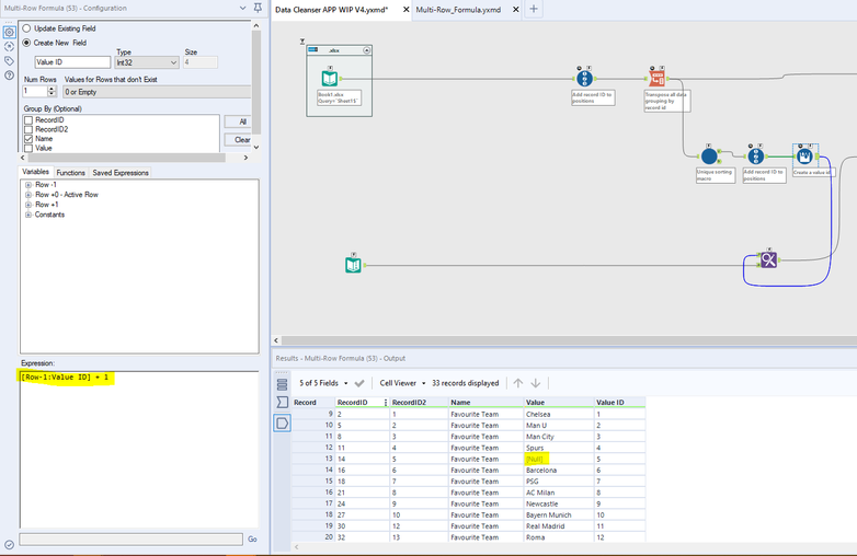 Solved Using multi row tool to create group record ID but