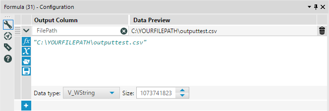 Formula Tool Configuration