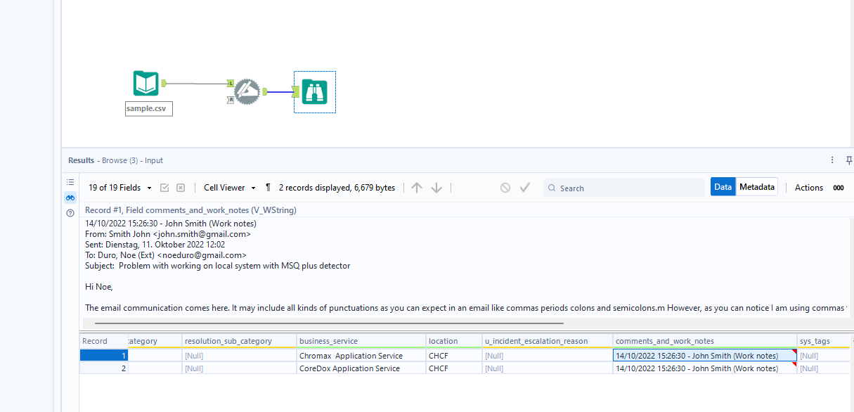 Solved Embedded new lines Alteryx Community