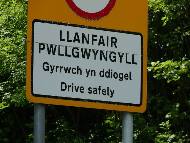 Roadsign in Wales