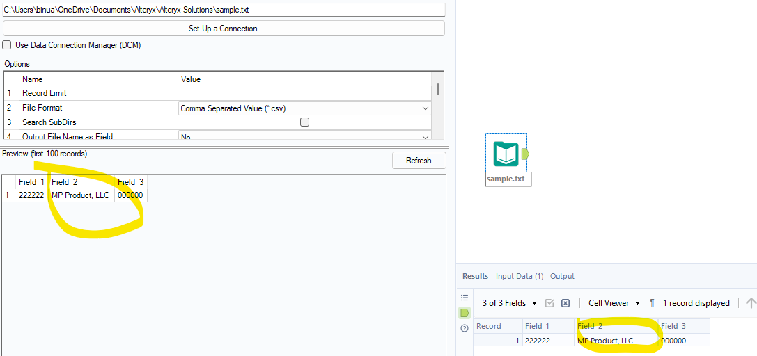 Csv Pipe Delimited File Removing Commas In Record Alteryx Community 3104