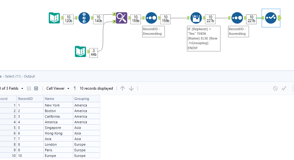 Solved How Can I Group All Rows Prior To A Certain Row As Alteryx Community 3233