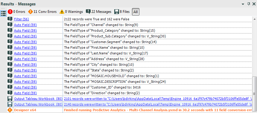 Output window Output window