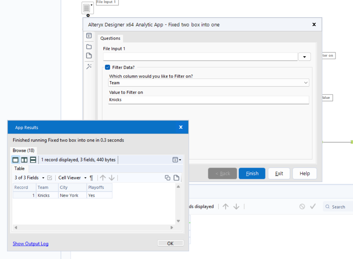 Solved Help Combining The Two Interface Tools Into One Alteryx Community 3745