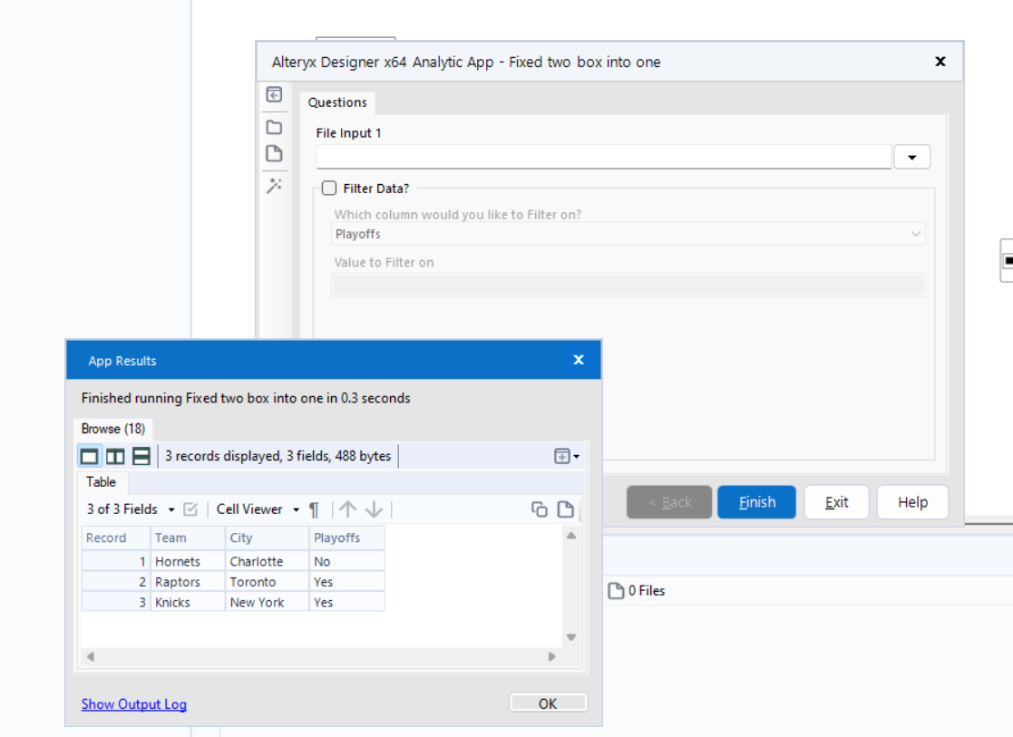 Solved Help Combining The Two Interface Tools Into One Alteryx Community 9194