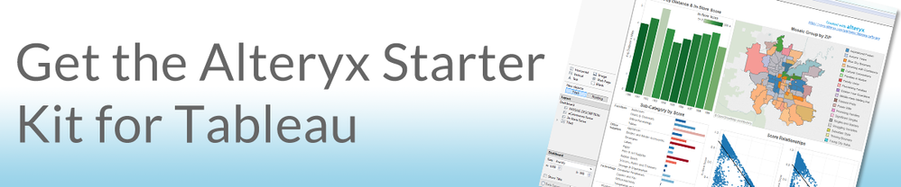 Get the Alteryx Starter Kit for Tableau