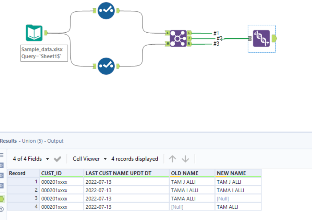 Aligning Texts in two different Columns when they ... - Alteryx Community