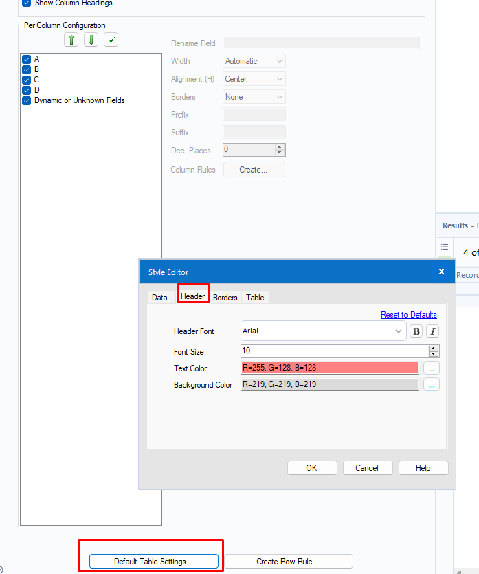 Solved: How to highlight table for email output - Alteryx Community