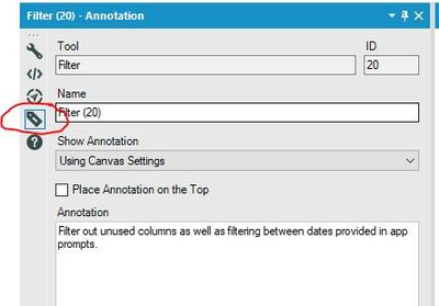 Cleaning up annotations to provide clear descriptions of what the tool is doing...