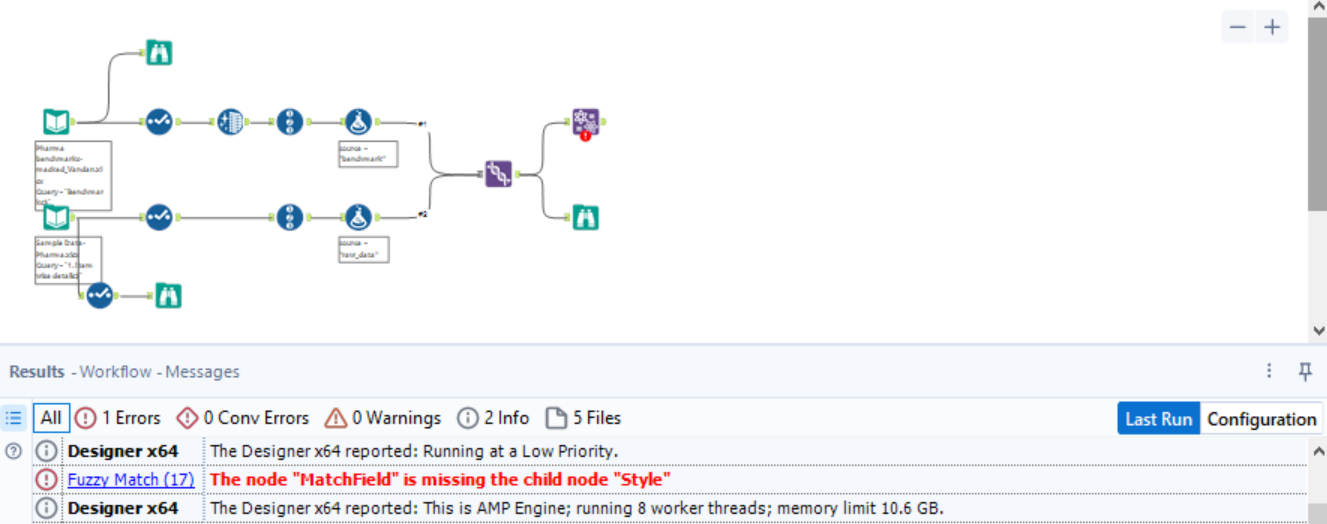 Fuzzy Match Tool Error - Alteryx Community