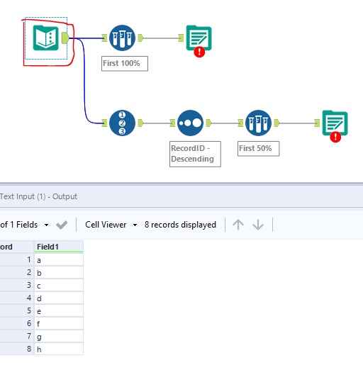 Solved Split dataset records into half Alteryx Community