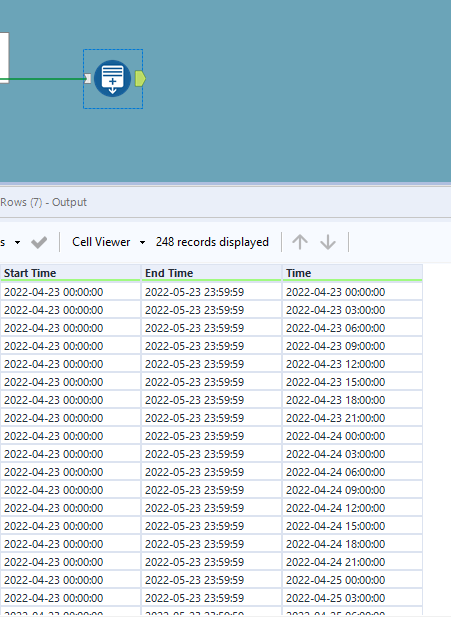 Generate Rows Between Two Dates And Time Alteryx Community 0609