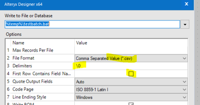 Solved: command and bat file run fine in cmd, but error in - Alteryx  Community