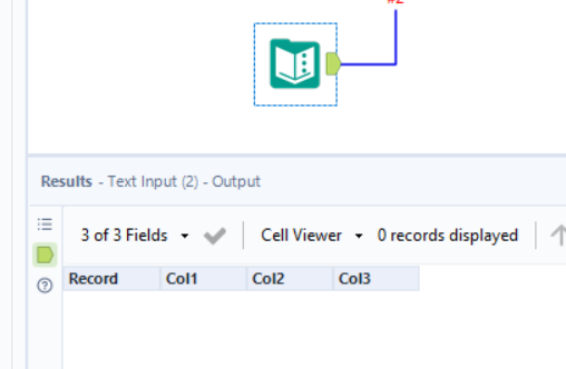 Input with no data/rows