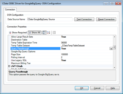 Configuring the DSN