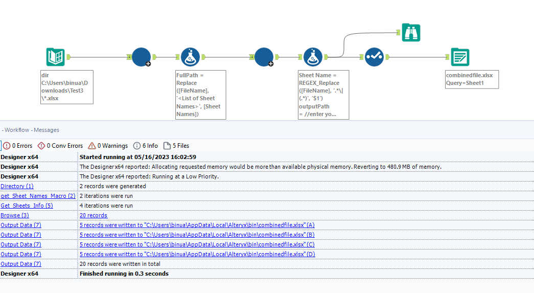 Merge Multiple Excel Sheets Into One Alteryx