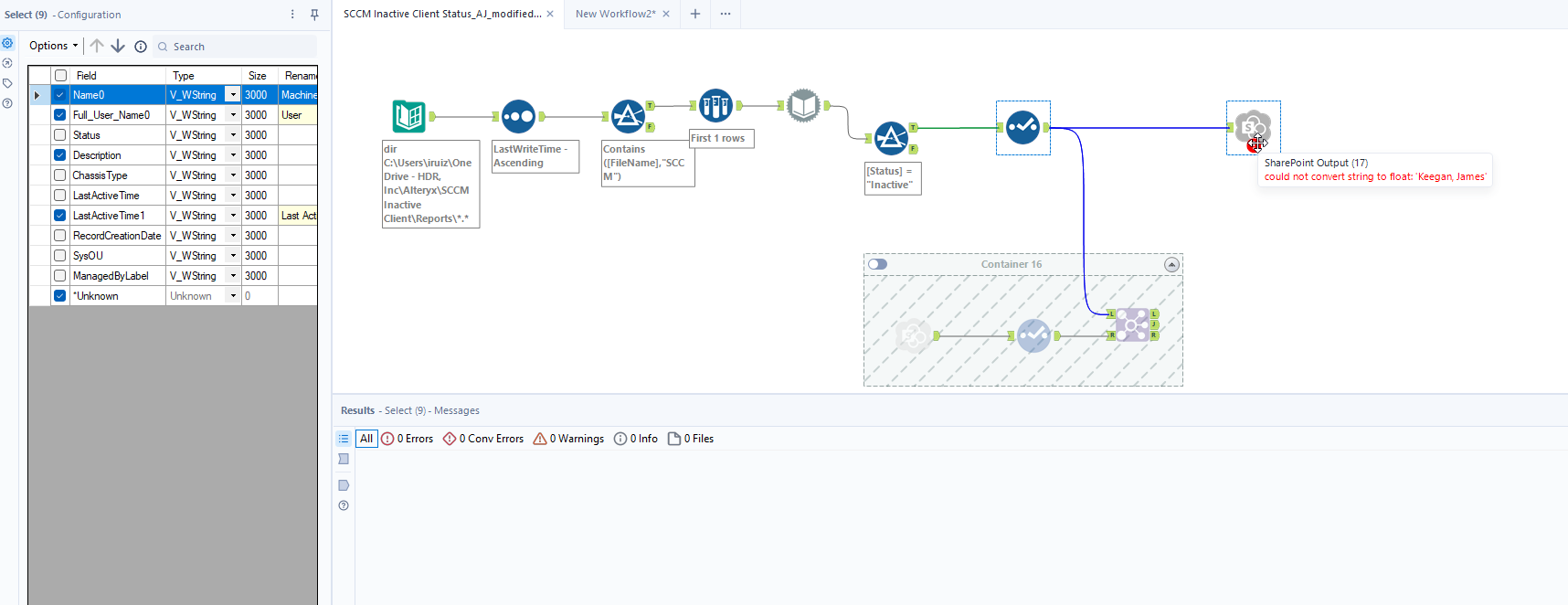Convert data type from string to float. Alteryx Community