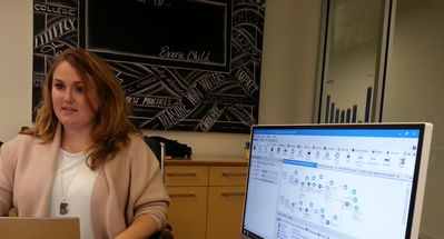 Marie at The Commit! Partnership, showing how awesome Alteryx is!
