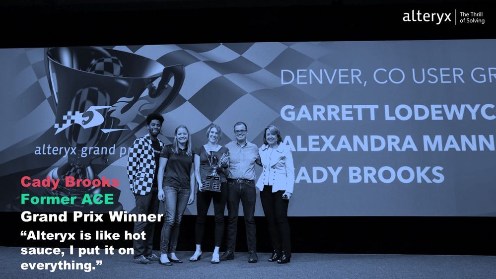 Alteryx Grand Prix US 2018 (Pictured from right to left: Corey Hill, Cady Brooks, Alexandra Mannerings, and Garret Lodewyck, and Myself)