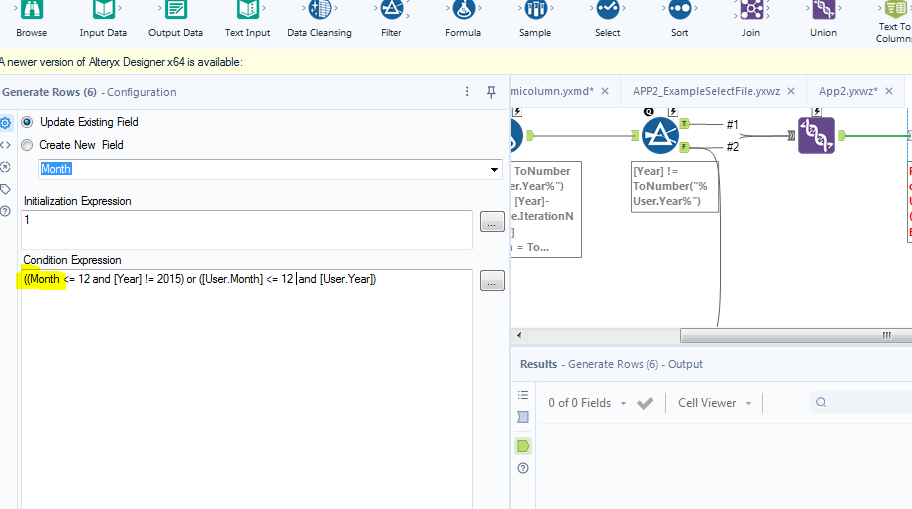 User Workflow Constant Update - Alteryx Community
